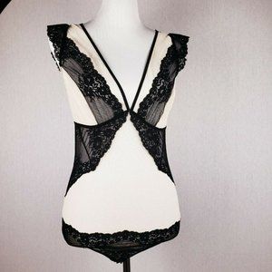 Genevie Bodysuit Pink Sexy Snap Bottom Lingerie